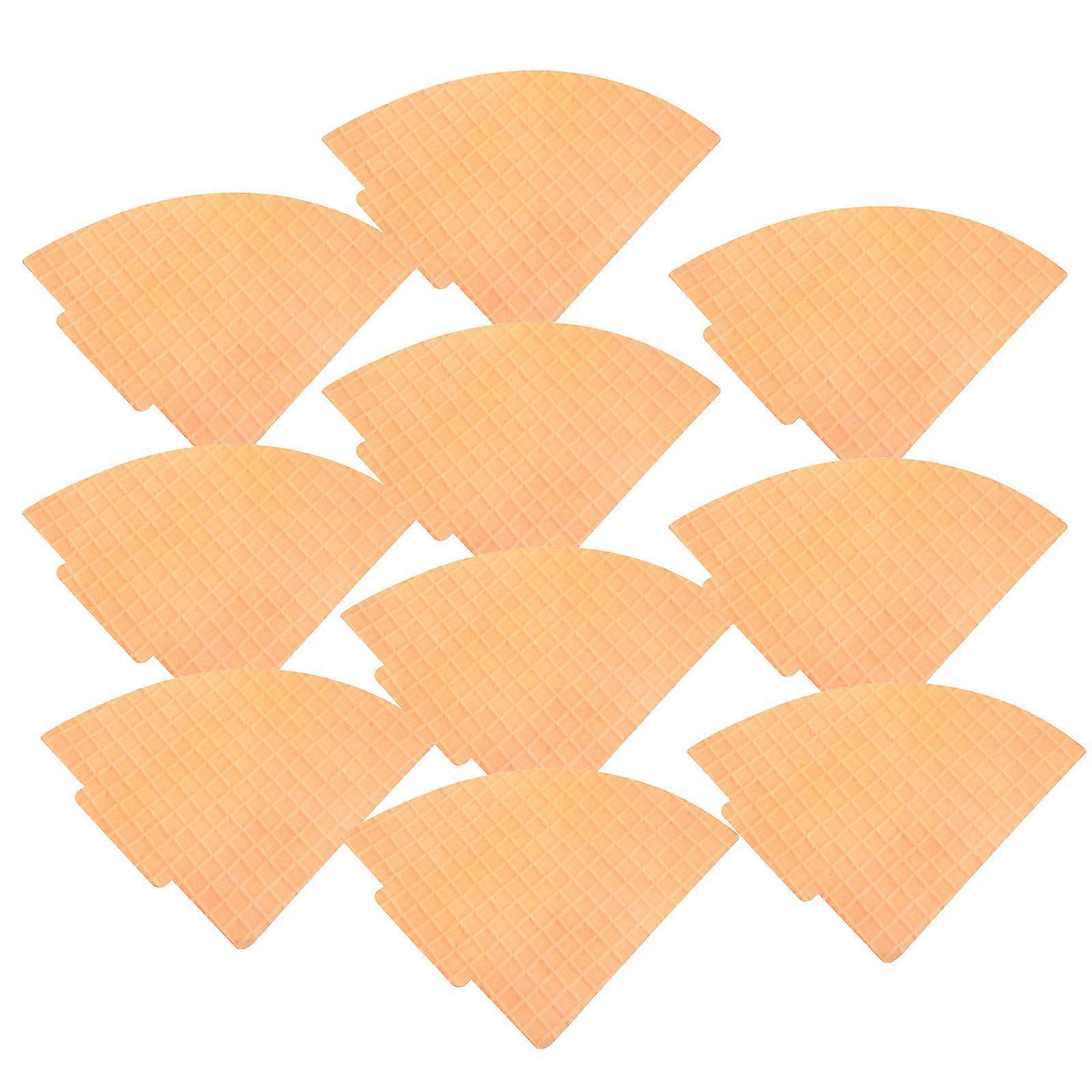 10pcs Brown Paper Cones for Flower Packaging and Decor Premium Quality Ice Cream Cone Design