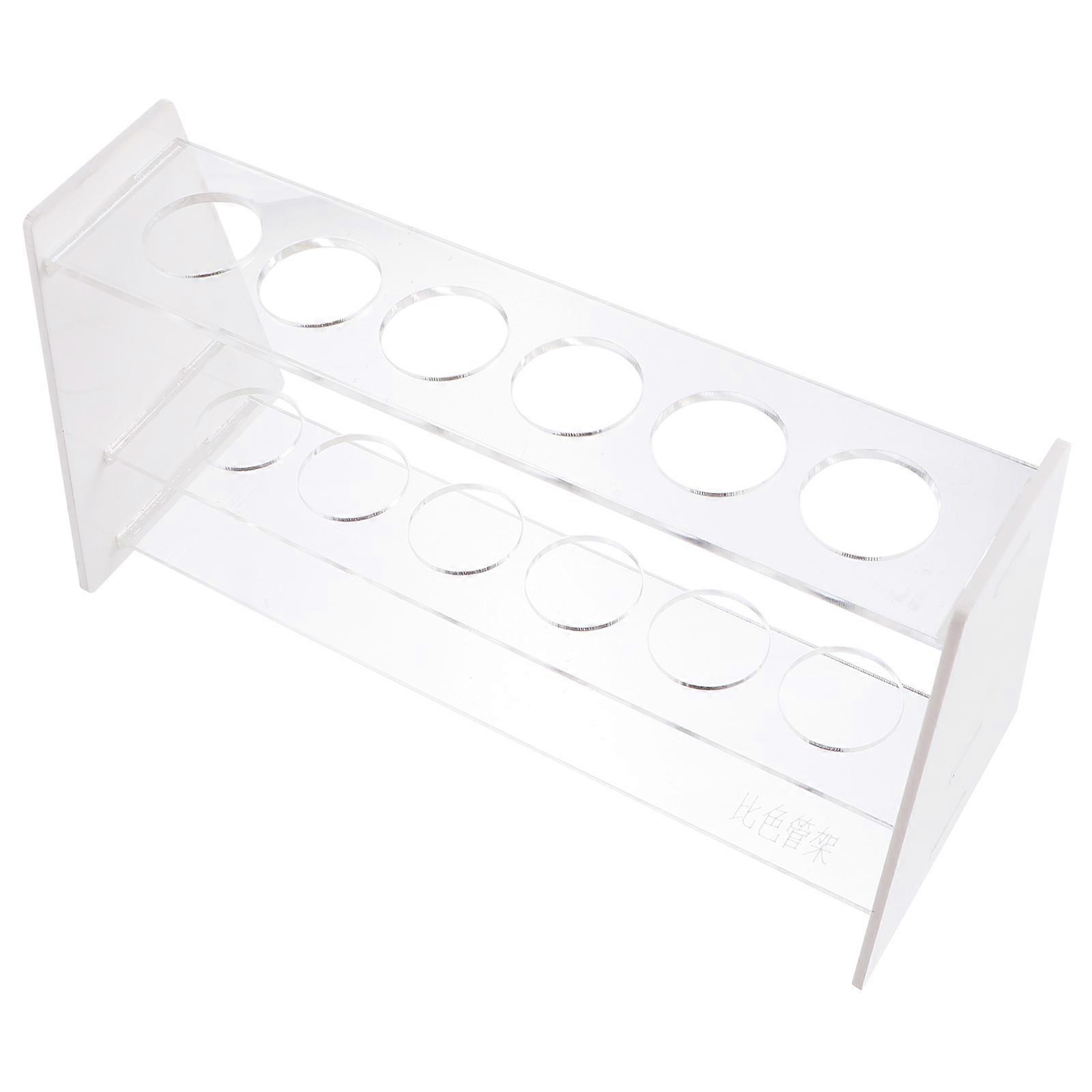 Tube Holder For Scientists Rectangular 6-Hole Laboratory Use Plastic 1Pack