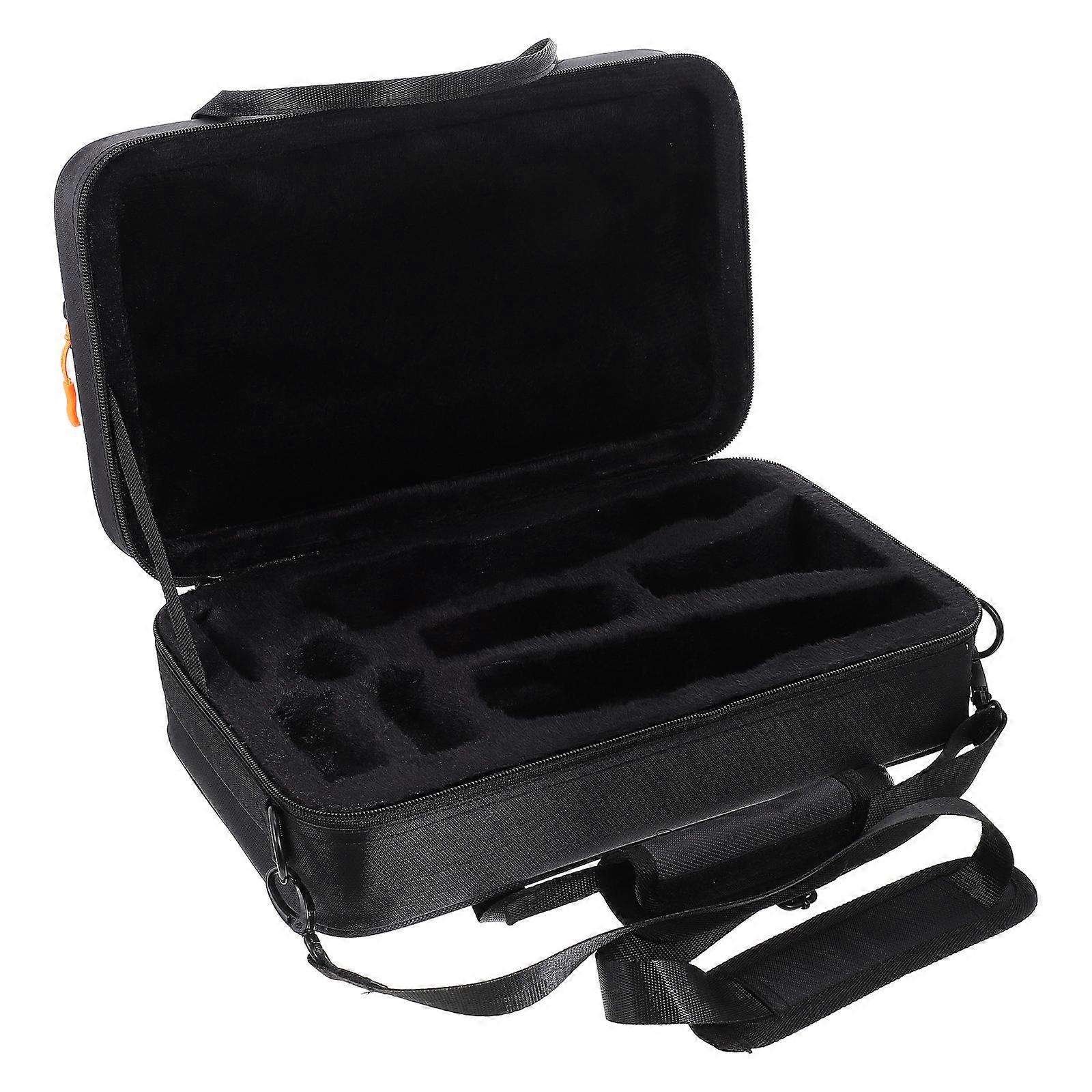 Clarinet Case Black Portable Storage Box For Travel Performance Practice 35.20X21.00X11.00cm Shockproof 1Pcs