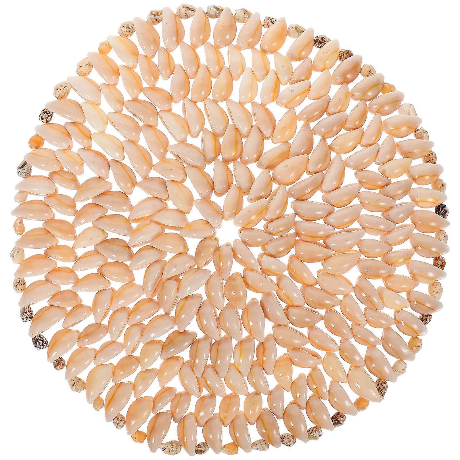 Coffee Cup Pad Office Rustic Shells Coaster Square Shape Heat Insulation 20.00X20.00X1.00CM 1Pack