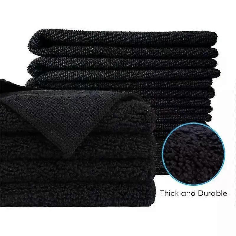 10pcs Microfiber Cleaning Cloths - Super Absorbent for Car Dishes Glass & Multi-Surface