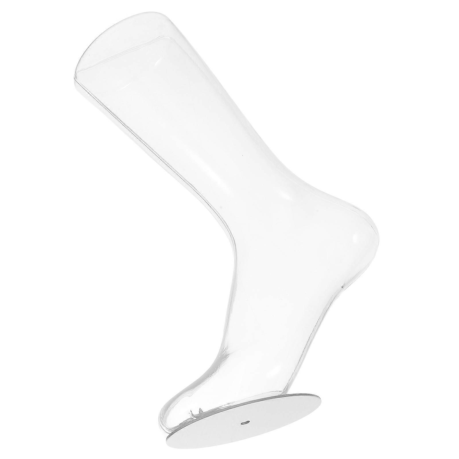 Sock Display Transparent Female Foot Mannequin Realistic Plastic Foot Model For Store Jewelry Shoe Ankle Chain Display 1Pcs