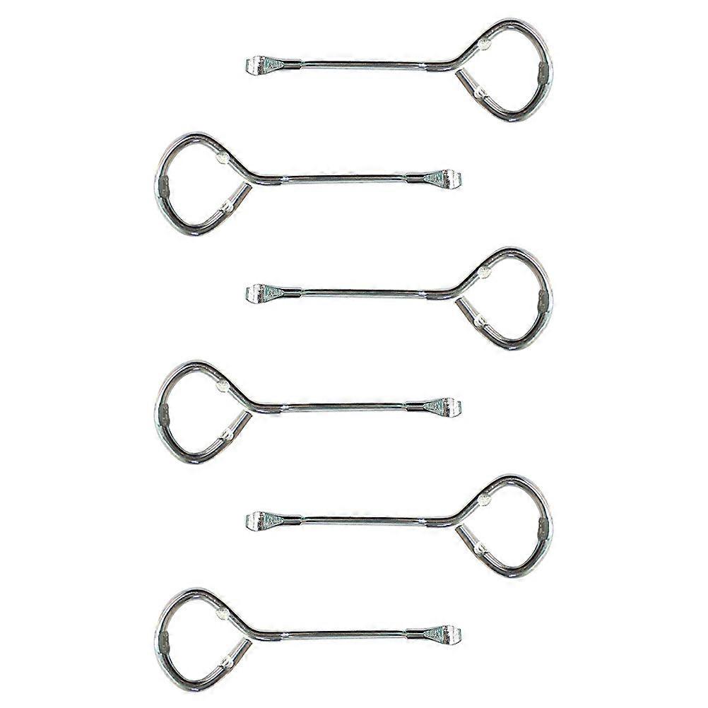 Durable Steel Iron Paint Tool for Can Opening Silver Color 6 Pieces