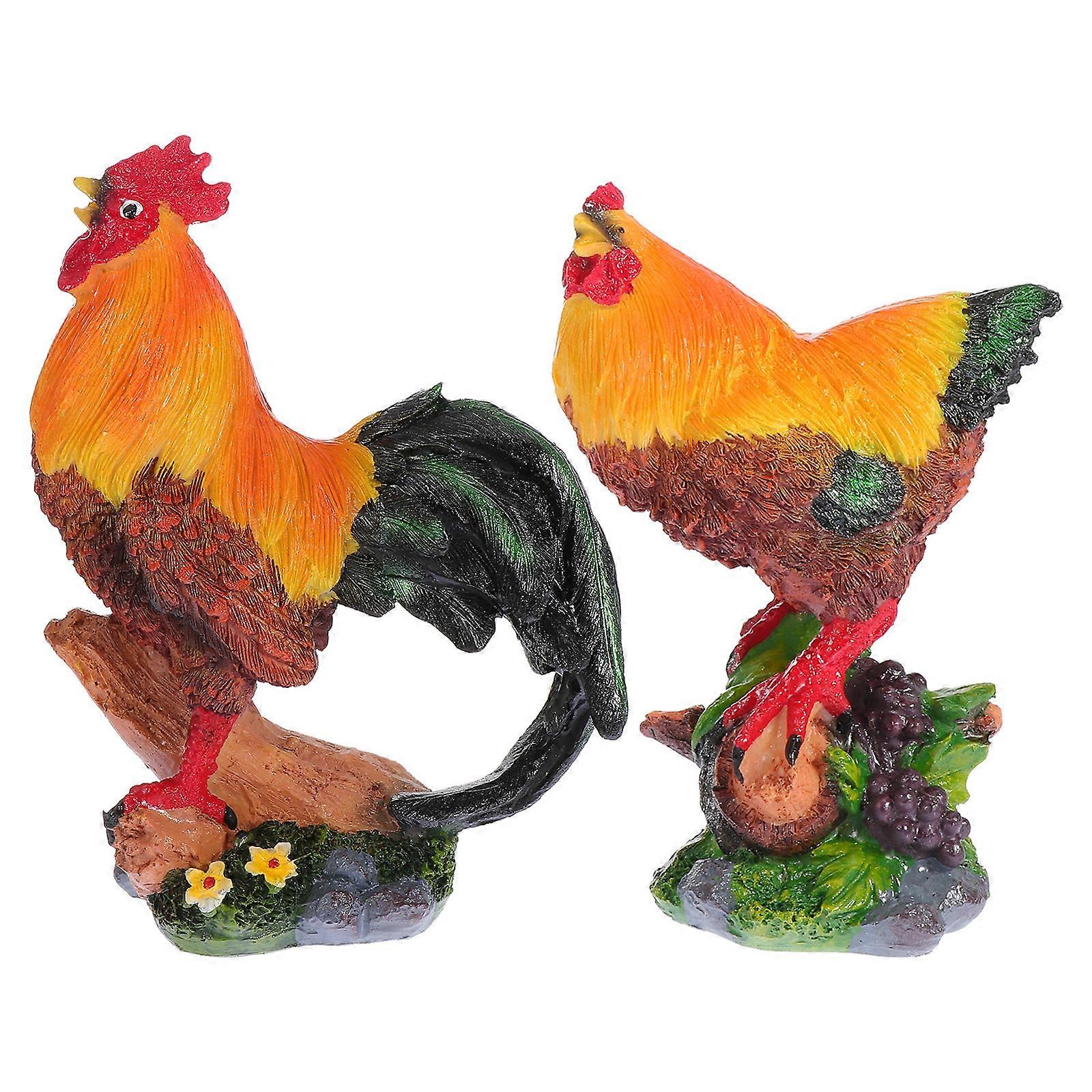 Charming Chicken Statues, Perfect Garden Accessories, Resin Art