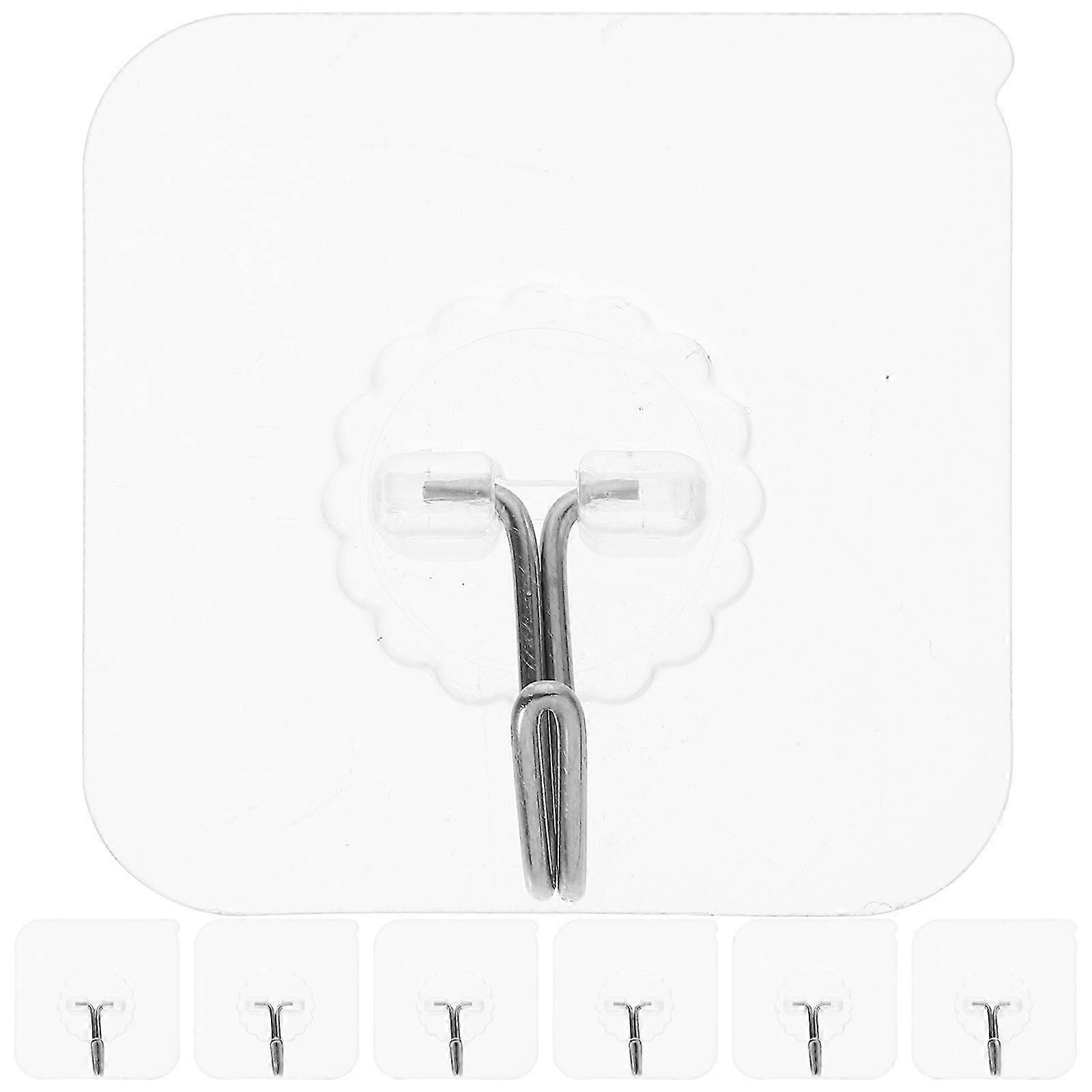 20pcs Adhesive Wall Hook Self-adhesive Wall Hanger Sticky Hooks Heavy Duty Clear Hanger Hooks