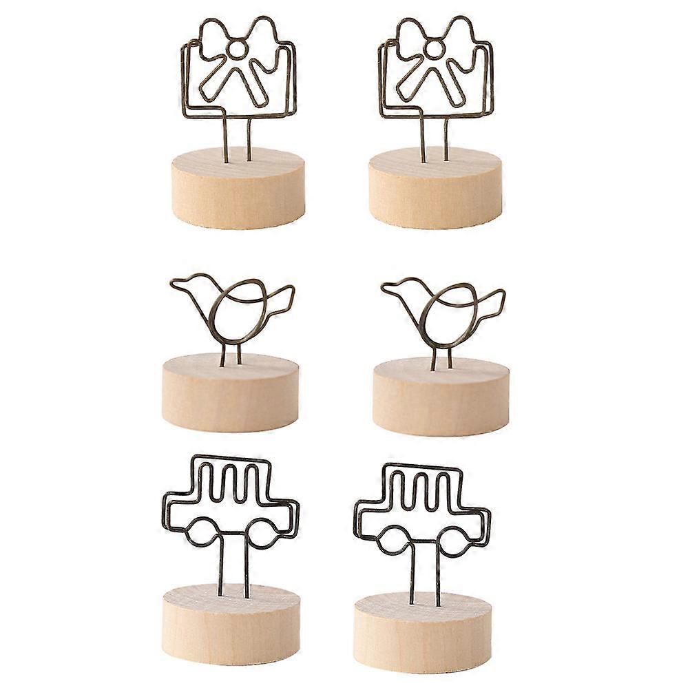 Creative Memo Clips for Holding Use Assorted Color Safe with Excellent Craftsmanship and Wide Base 6pcs