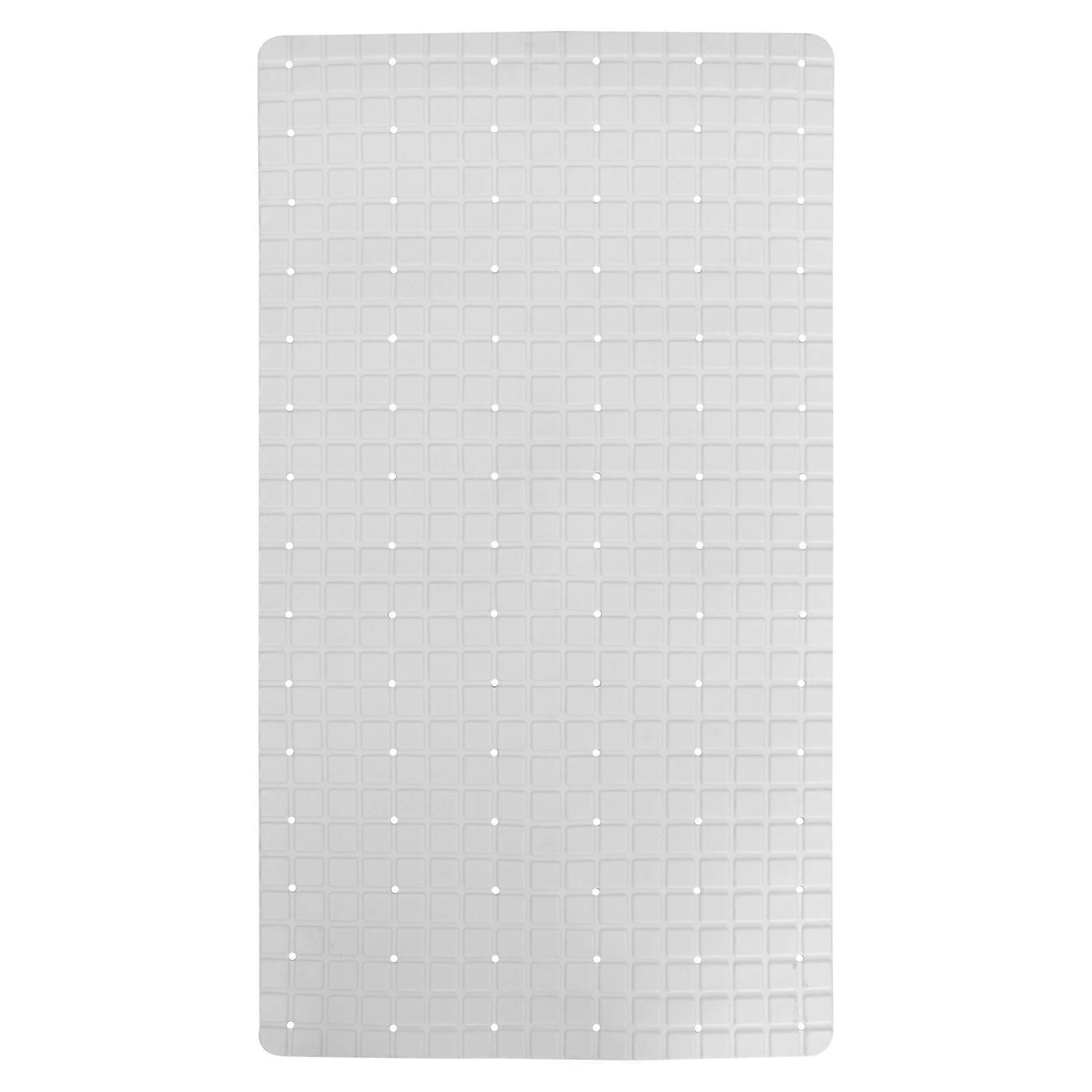 PVC Non-Slip Floor Mat with Suction Cups for Home Use Swimming Pool Bathroom White 1PC