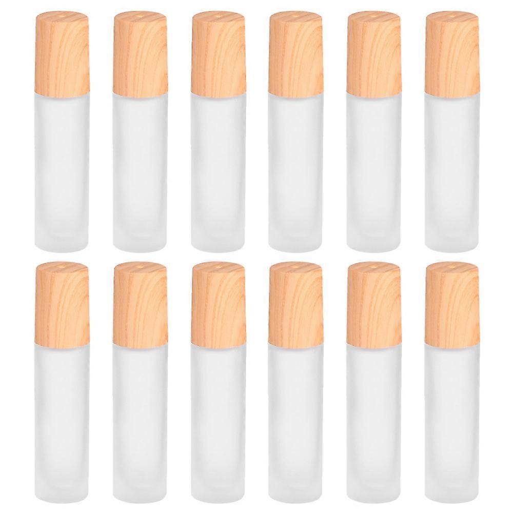 12Pcs Empty Glass Roller Bottles 10Ml Assorted Color For Oil Storage Ideal For General Users And Daily Care