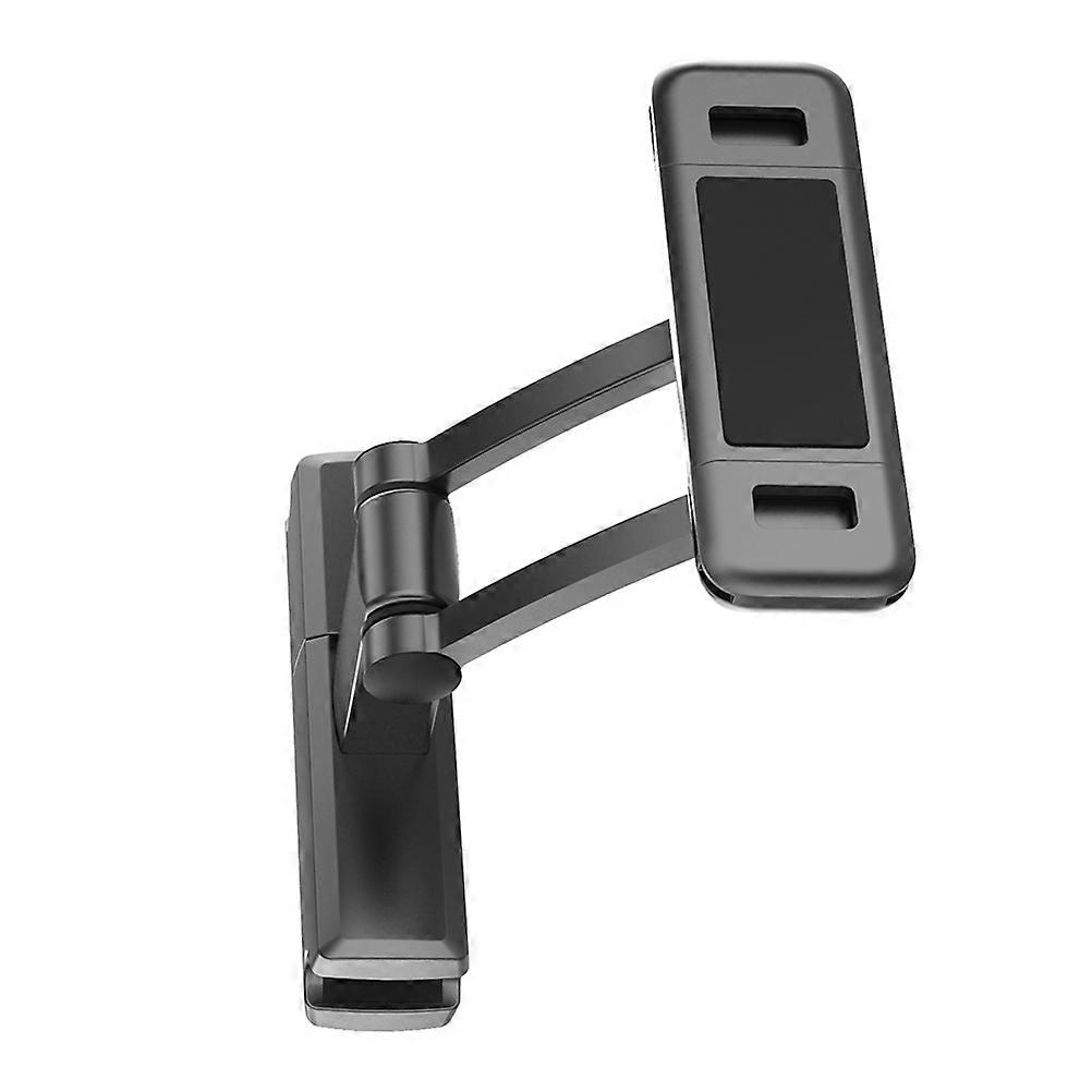Car Tablet Headrest Mount Holder Rotatable Adjustable Phone Stand for Car Backseat Durable with Protective Hooks Telescopic Clamp Fits Various Devices