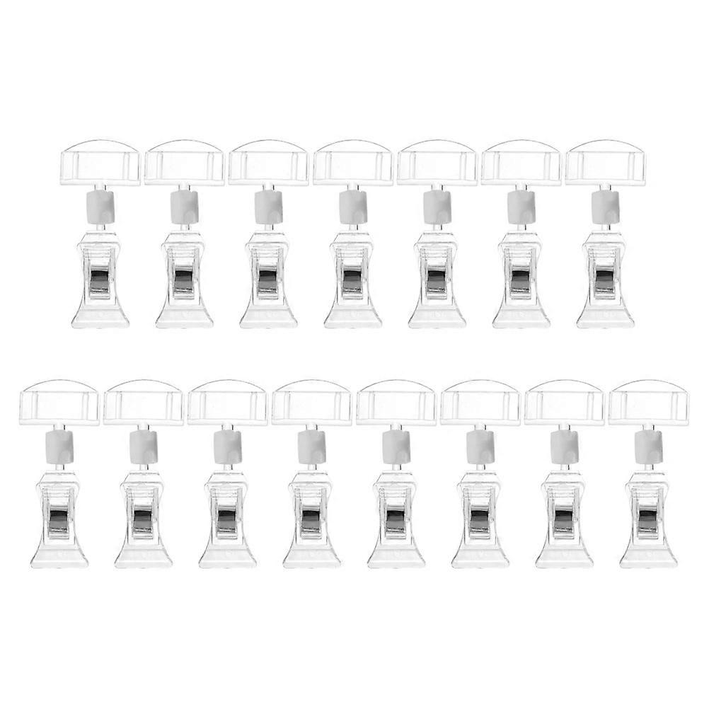 Clear Rotatable Merchandise Sign Clips   15pcs Double Sided Display Holders for Supermarket Retail Price Tags & Labels   Sturdy Fade Resistant Design