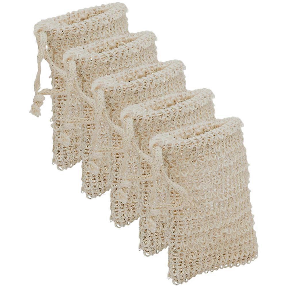 5pcs Durable Soap Pouches for Shower   Soft Foaming Bags with Drawstring for Handmade, Exfoliating Soaps   Ideal for Bathing and Skin Care