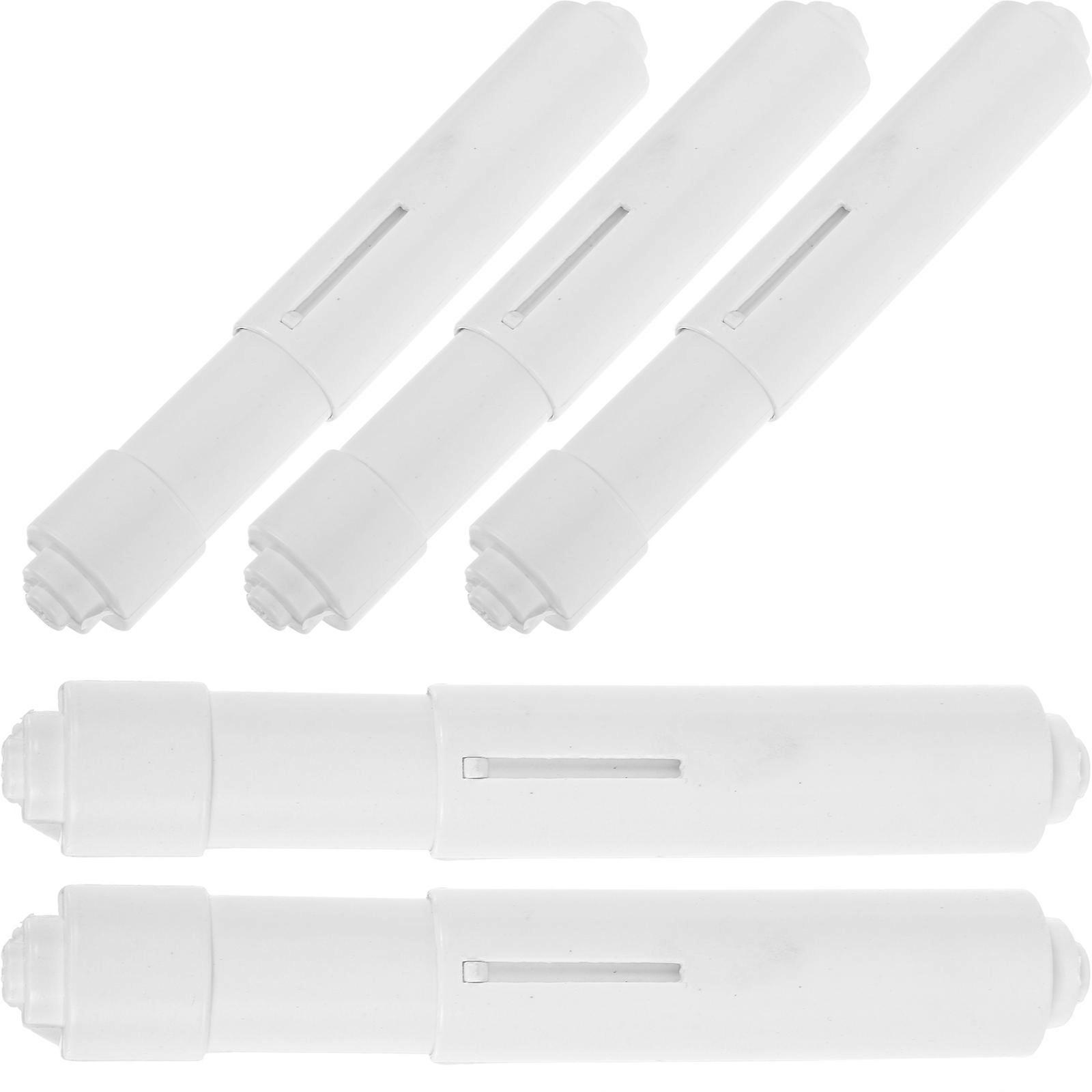 5pcs Wall Mounted Toilet Paper Rollers Spring Loaded Design Space Saving Tissue Holder Easy Installation Bathroom Storage Rods