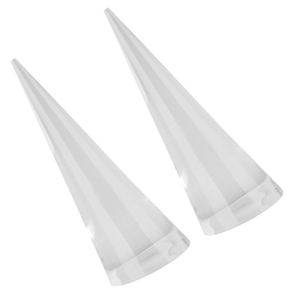 Acrylic Ring Display Stand for Rings Display 2Pcs Transparent Cone Holders