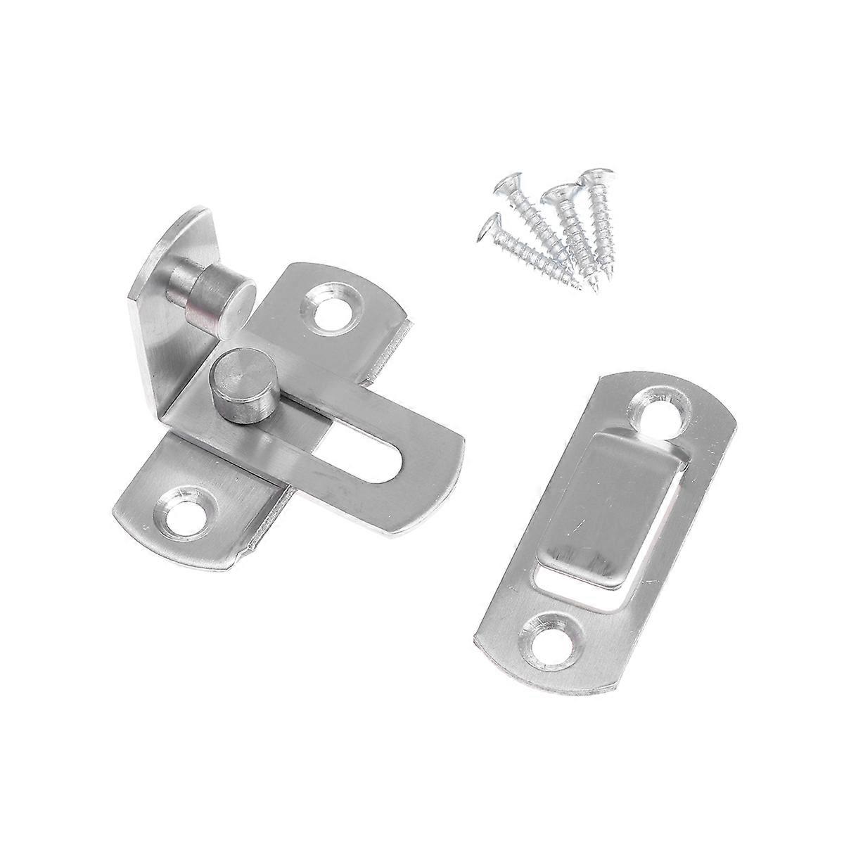 Sliding Door Latch Bolt Constructed From Stainless Steel 90 Degree Design Perfect For Security Use 2Pcs
