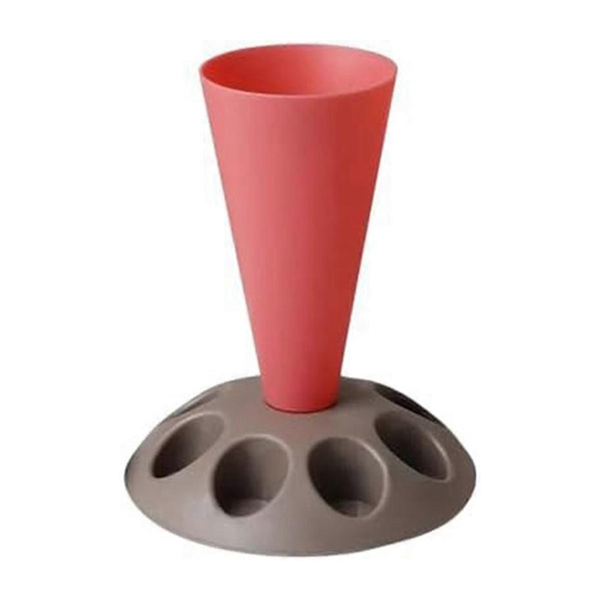 C-Piping Bag Stand, Piping Bag Holder with 8 Slots Nozzles, Plastic Pastry Bag Stand for Cake Decorating Kit
