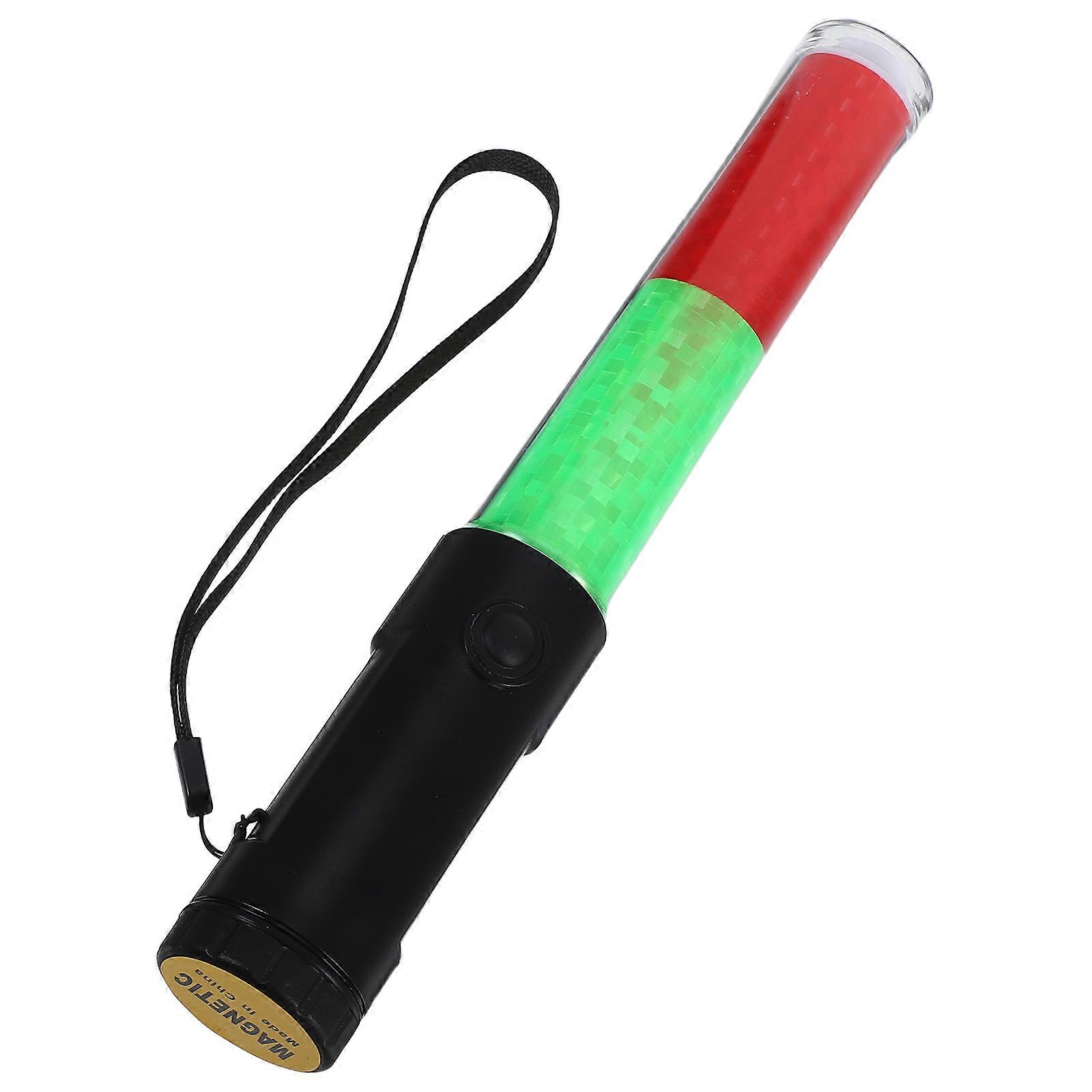 LED Traffic Wand with Magnetic Hook – Handheld Glow Stick for Night Safety, Portable Flashlight for Concerts & Airport Direction – Multi Functional