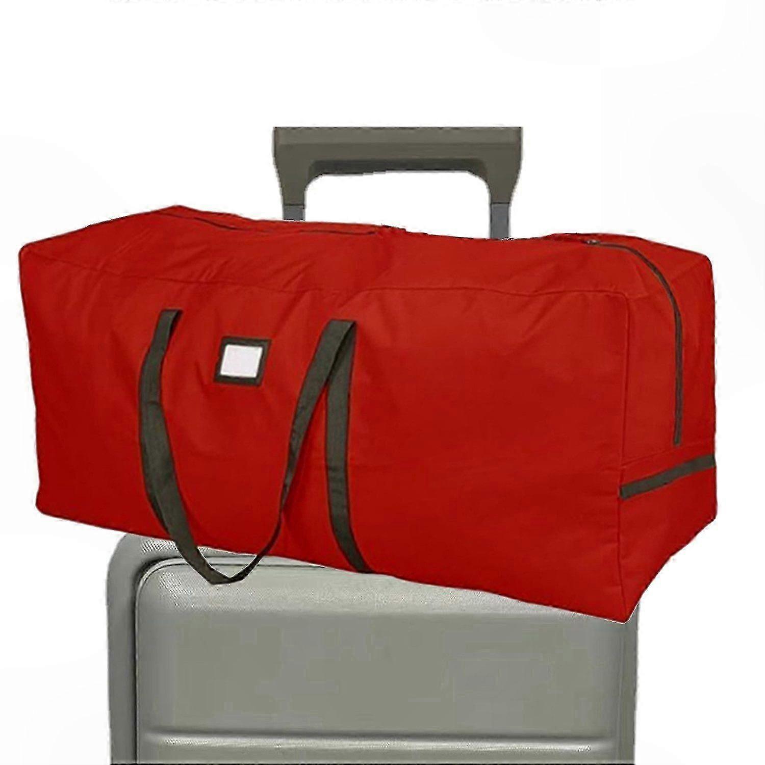 Red Extra Large Holiday Tree Storage Bag for Christmas Decorations Organization Solution