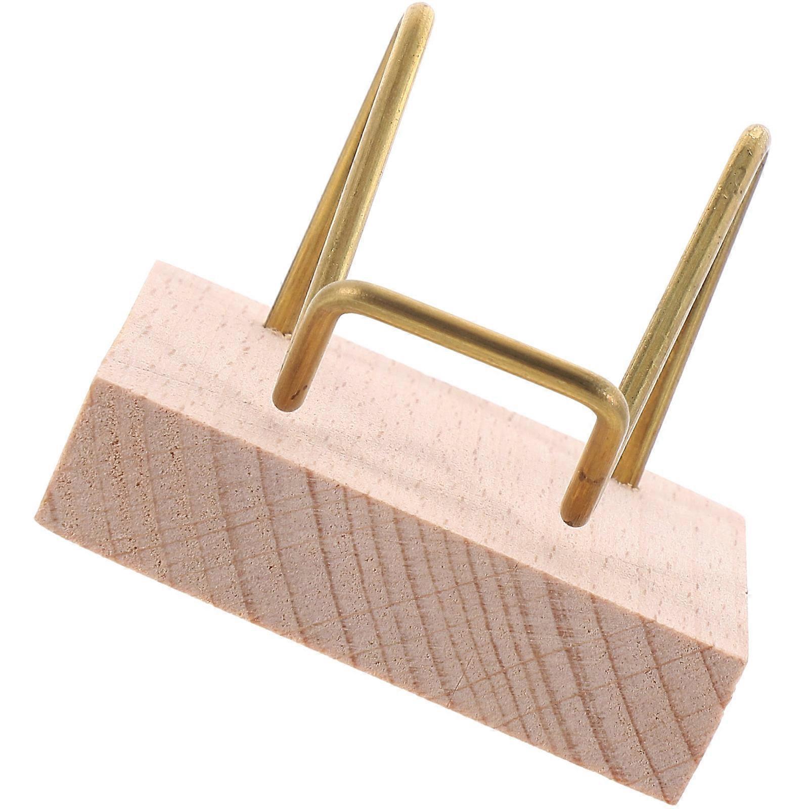 Crystal Mineral Display Easel Stand with Wooden Base for Showcasing Crystals, Minerals, and Collectibles at Home, Office, Weddings, and Events