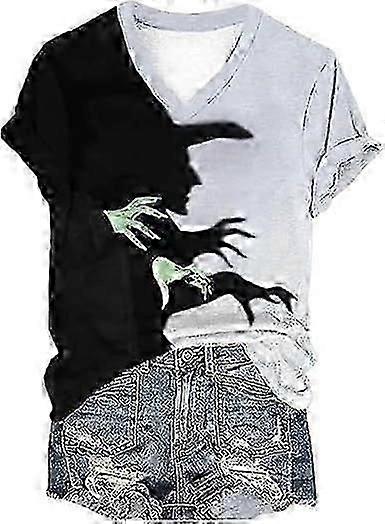 Halloween T-Shirt & Halloween Dress, Bloody T Shirt Women Round Neck/V-Neck Halloween Tops