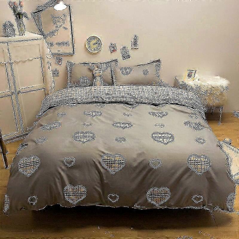 Kawaii Cartoon Cotton Sängkläder Set - Påslakan, örngott, lakan - Mjuk anime design för hemmabruk