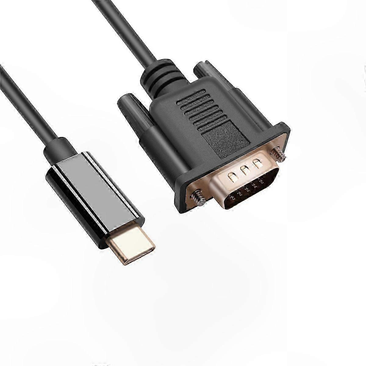1.8M USB C to VGA Adapter Cable, Compatible with USB 3.1 Devices, Supports High-Quality Video Output for Laptops and More