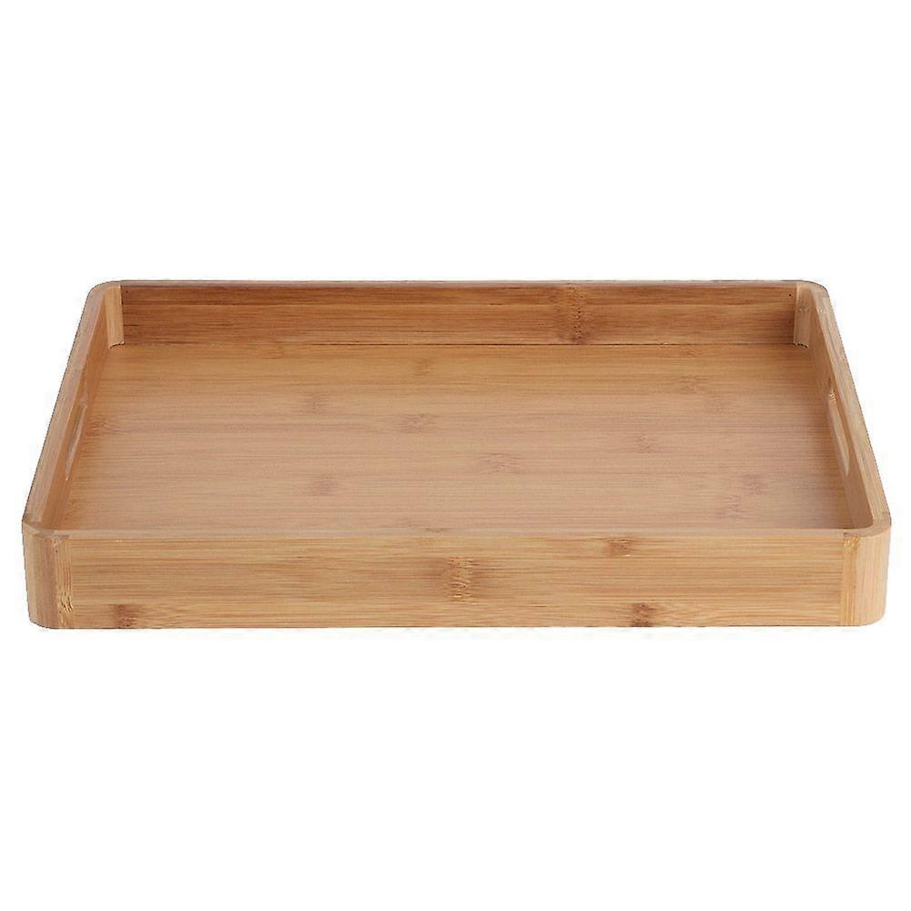 Bamboo Food Serving Tray for Bread, Cake, Pizza, Tea, Fruit, Home Tableware