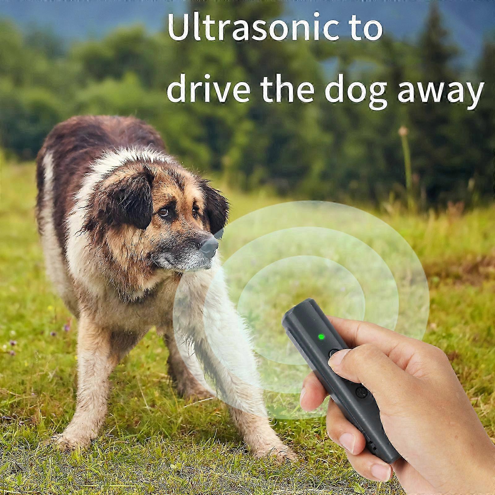 Handheld Anti Bark Ultrasonic Trainer Barking Device with USB Rechargeable Charging Cable for Pet Behavior Correction Orange