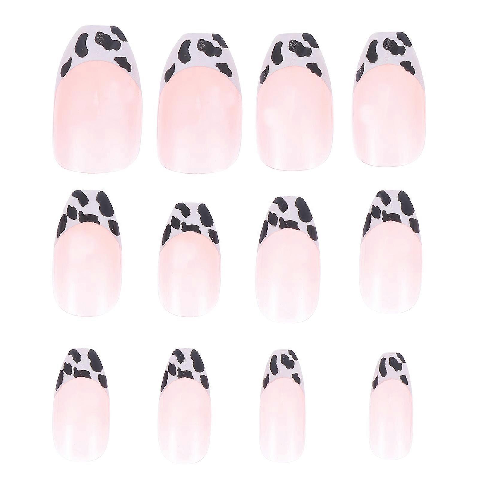 48Pcs Beautiful Fake Nails in Assorted Colors for Decoration Full Cover Nail Tips Plastic
