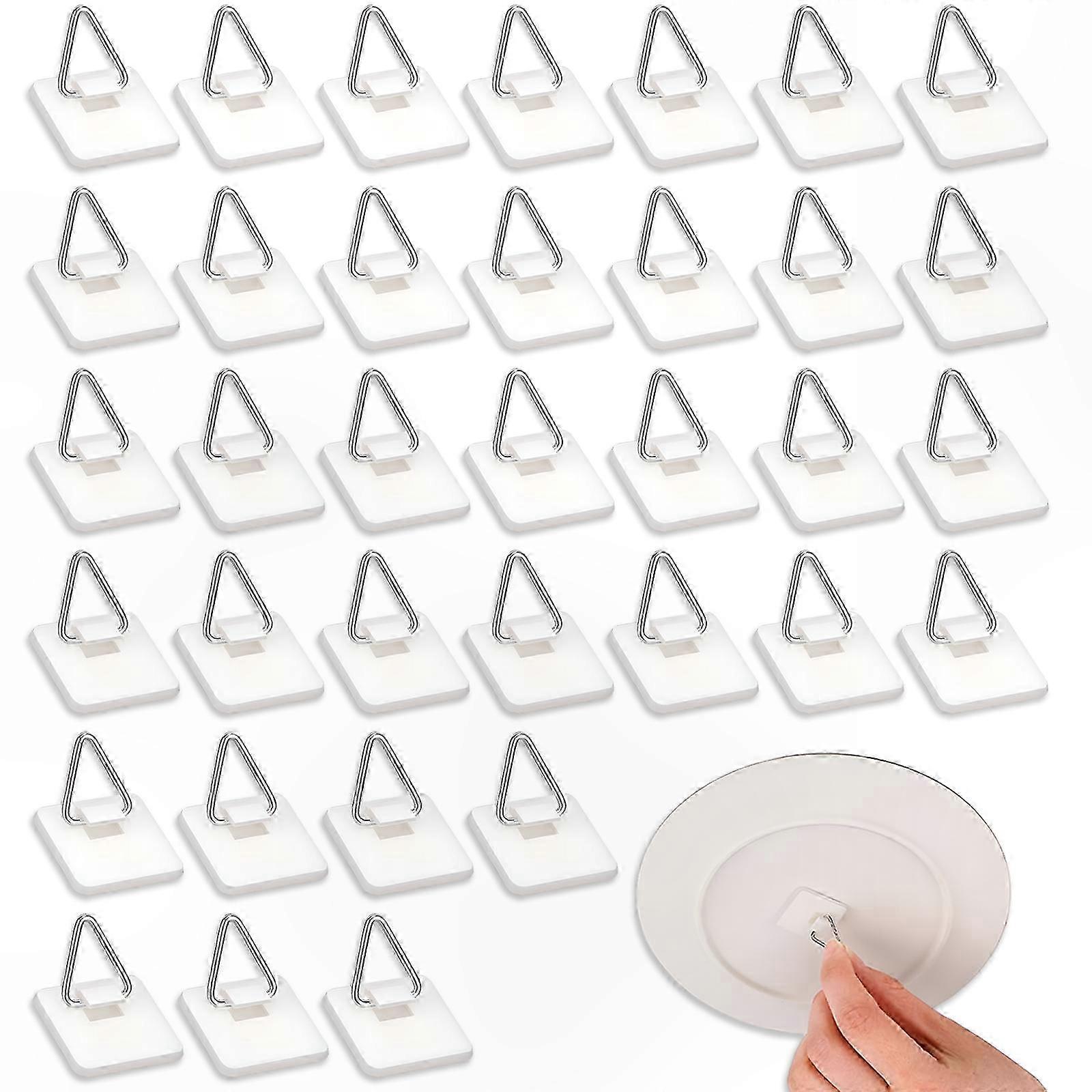 Adhesive Back Mounting Solution for Round or Square Decorations, Rust-Proof and Reusable, Securely Sticks to Smooth Surfaces