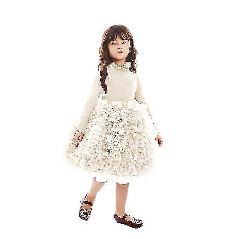 Kislány hosszú ujjú ruha kötött pulóver ruha