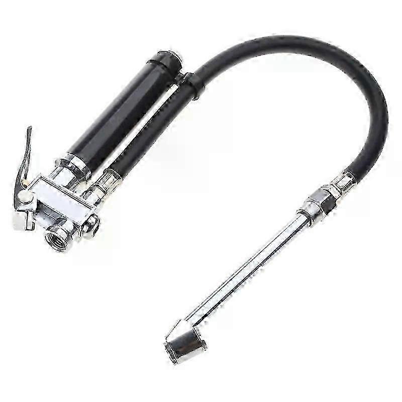 Heavy Duty 10-120 PSI Bayonet Style Inflator Gauge with Hose and St...