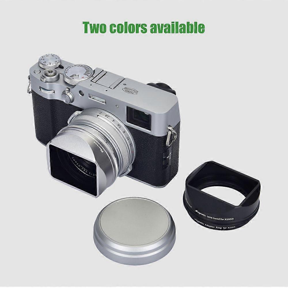 PRO TANLE 方形金属镜头遮光罩更换 Fujifilm Fuji X100VI 相机配件磁性安装