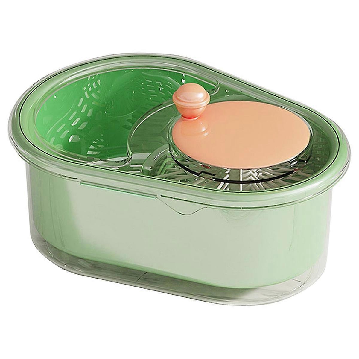 Fruit Cleaning Spinner Machine, Large Multifunctional Vegetable Washer Bowl with Brush, Fruit Scrubber for Home Kitchen