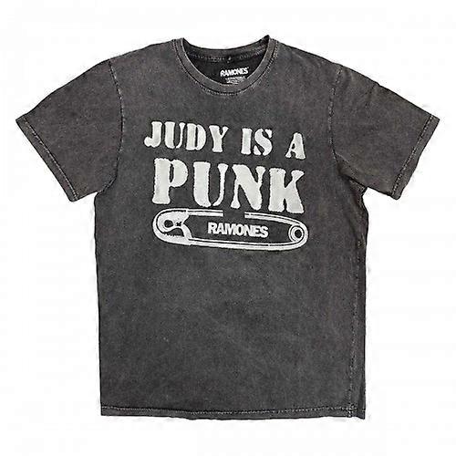 Ramones Unisex Adult Judy Is A Punk Stone Wash T-Shirt