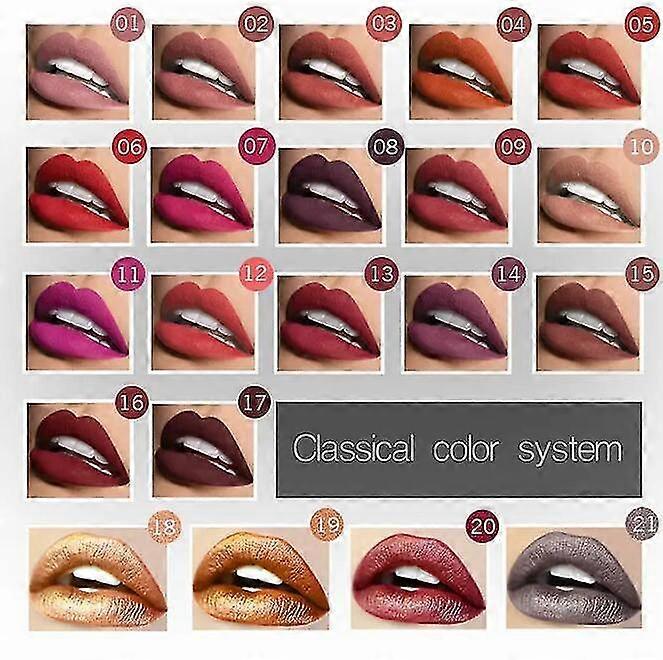 Matte Lip Gloss In 20 Glittering Colors - Long Lasting Moisturizing...