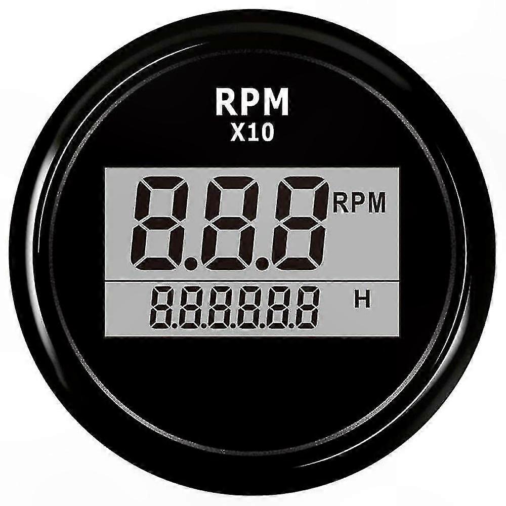 LED Tachometer with Hour Meter for Outboard Motors & RV Speed Monitoring