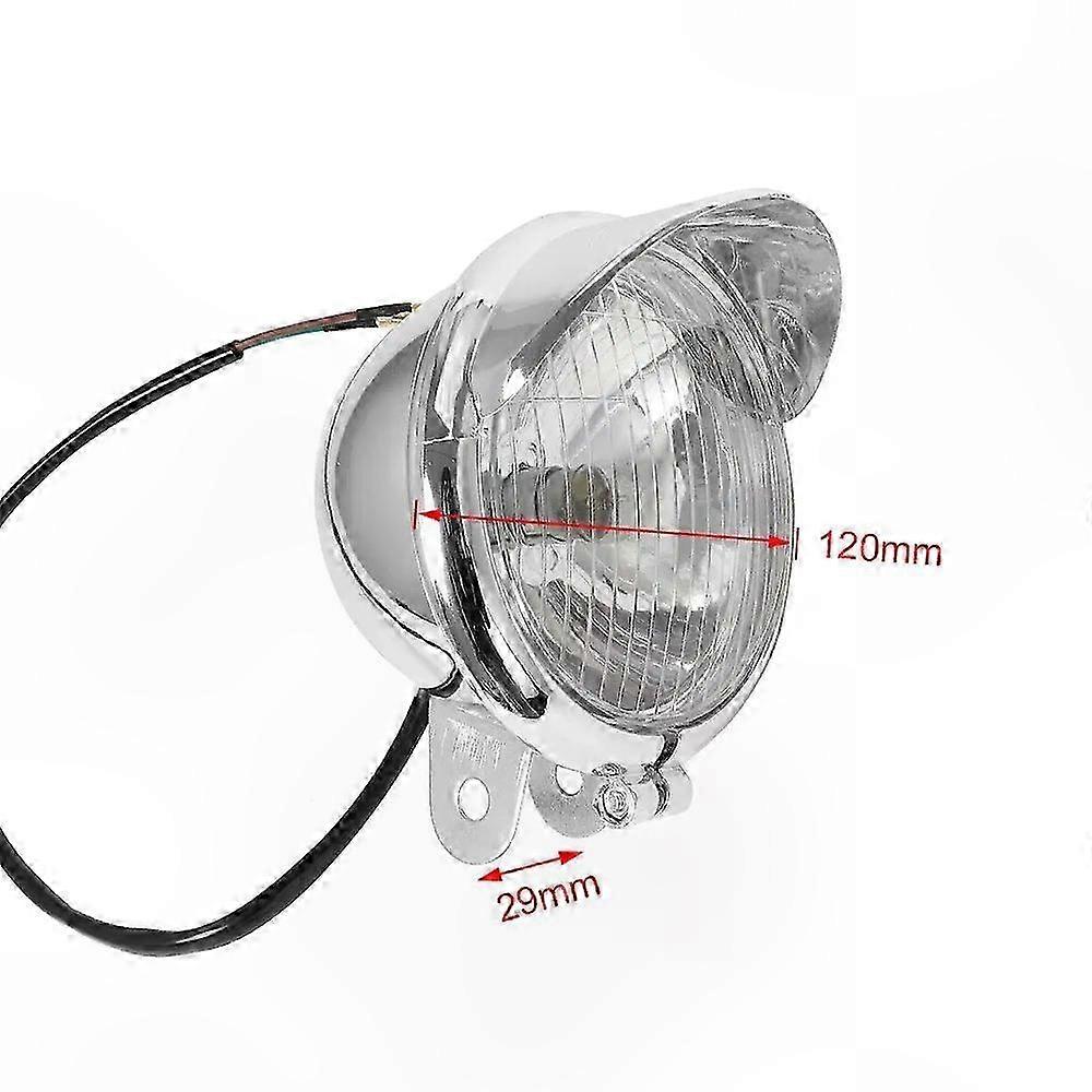 2PCS Universal Chrome Fog Light Headlight for Motorcycles Touring Bobber Chopper Spot Lamp Driving Passing Kit