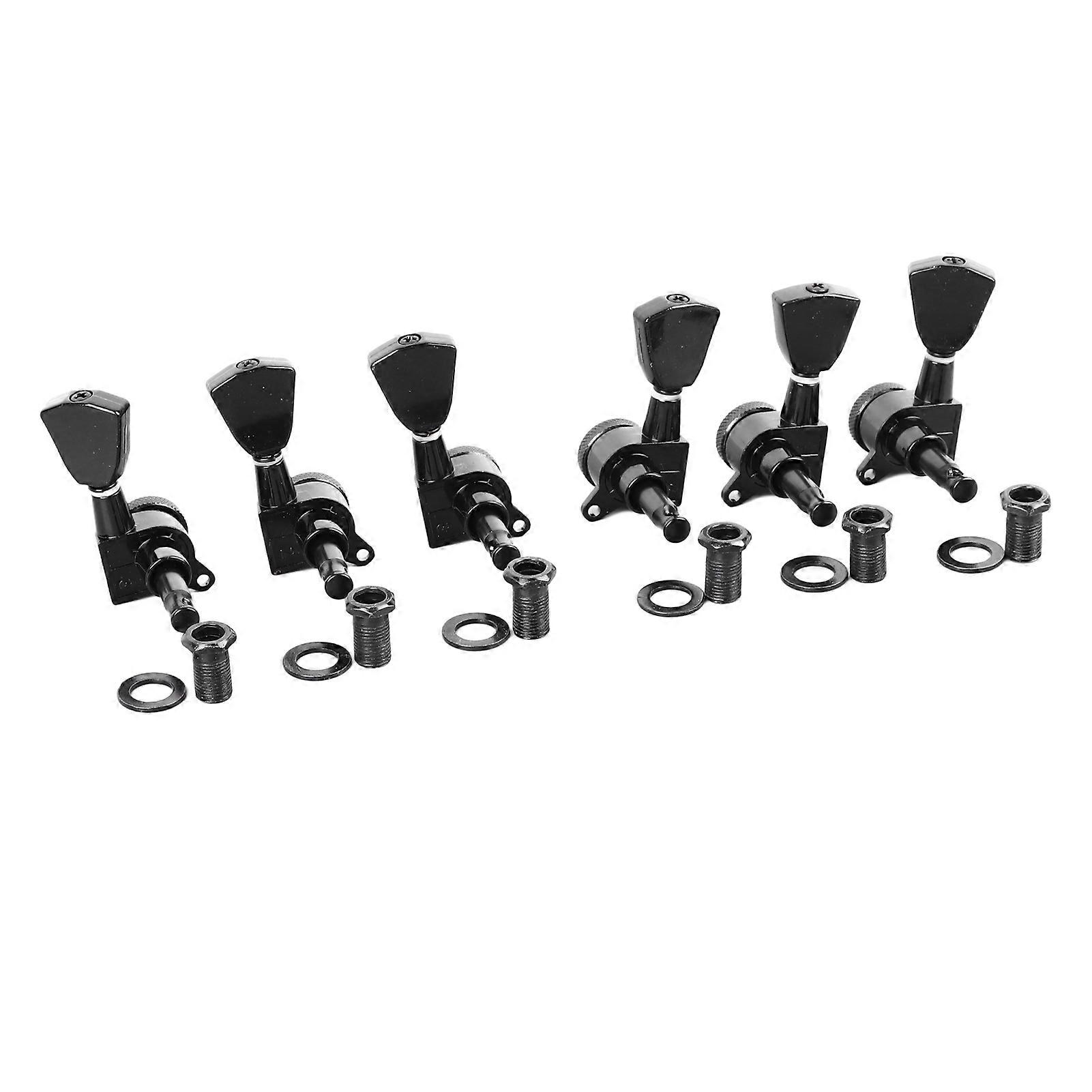 6PCS Guitar Locking Tuners Triangular Head Pegs GC402A Black
