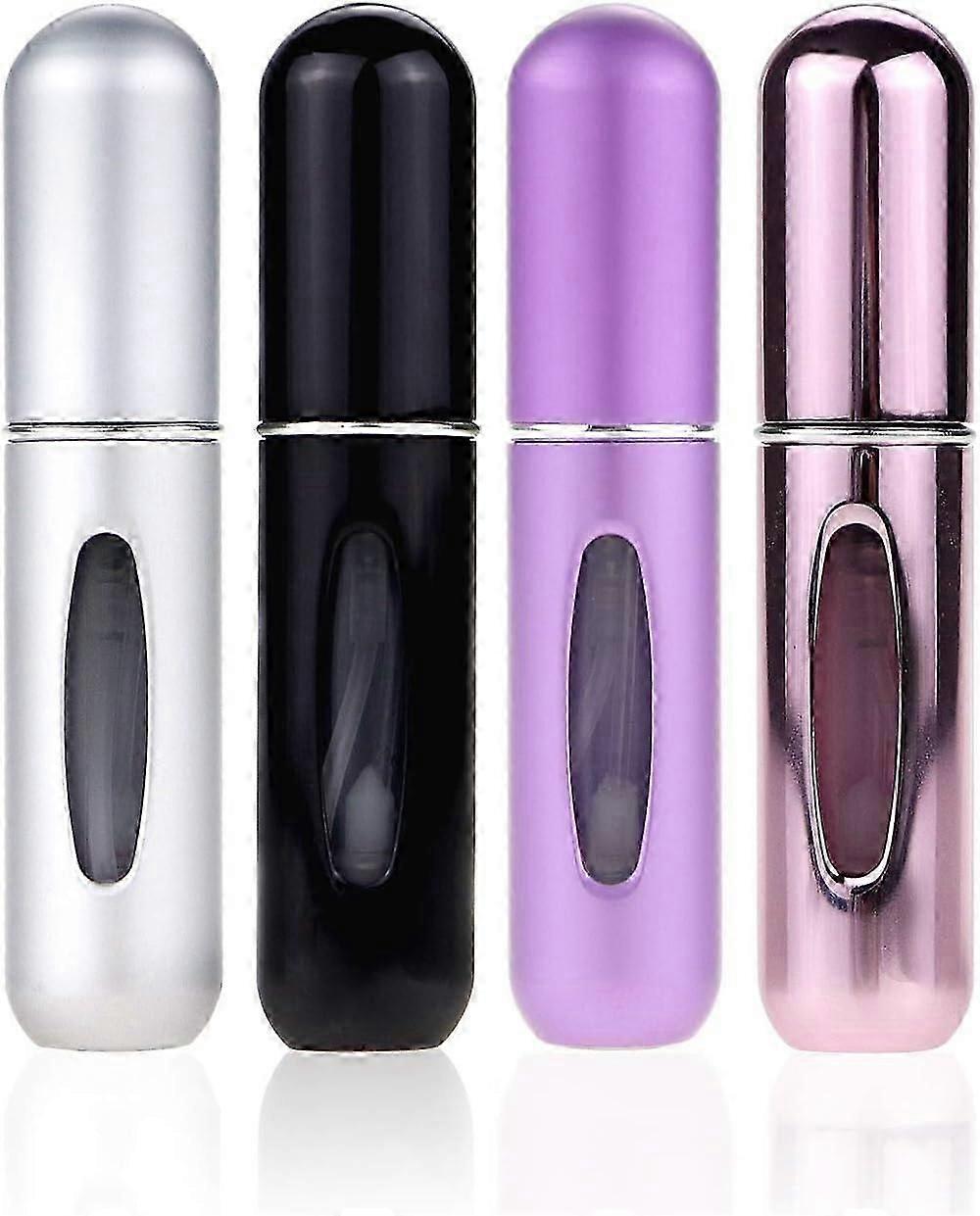 4pcs Mini Portable Refillable Perfume Atomizer Bottle, Atomizer Perfume Bottle, Refillable Perfume Spray, Perfume Pump Case, Travel Refillable Perfume