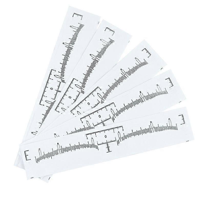 10 Pcs Disposable Eyebrow Ruler Permanent Makeup Sticker Sheet Stencils Eyebrow