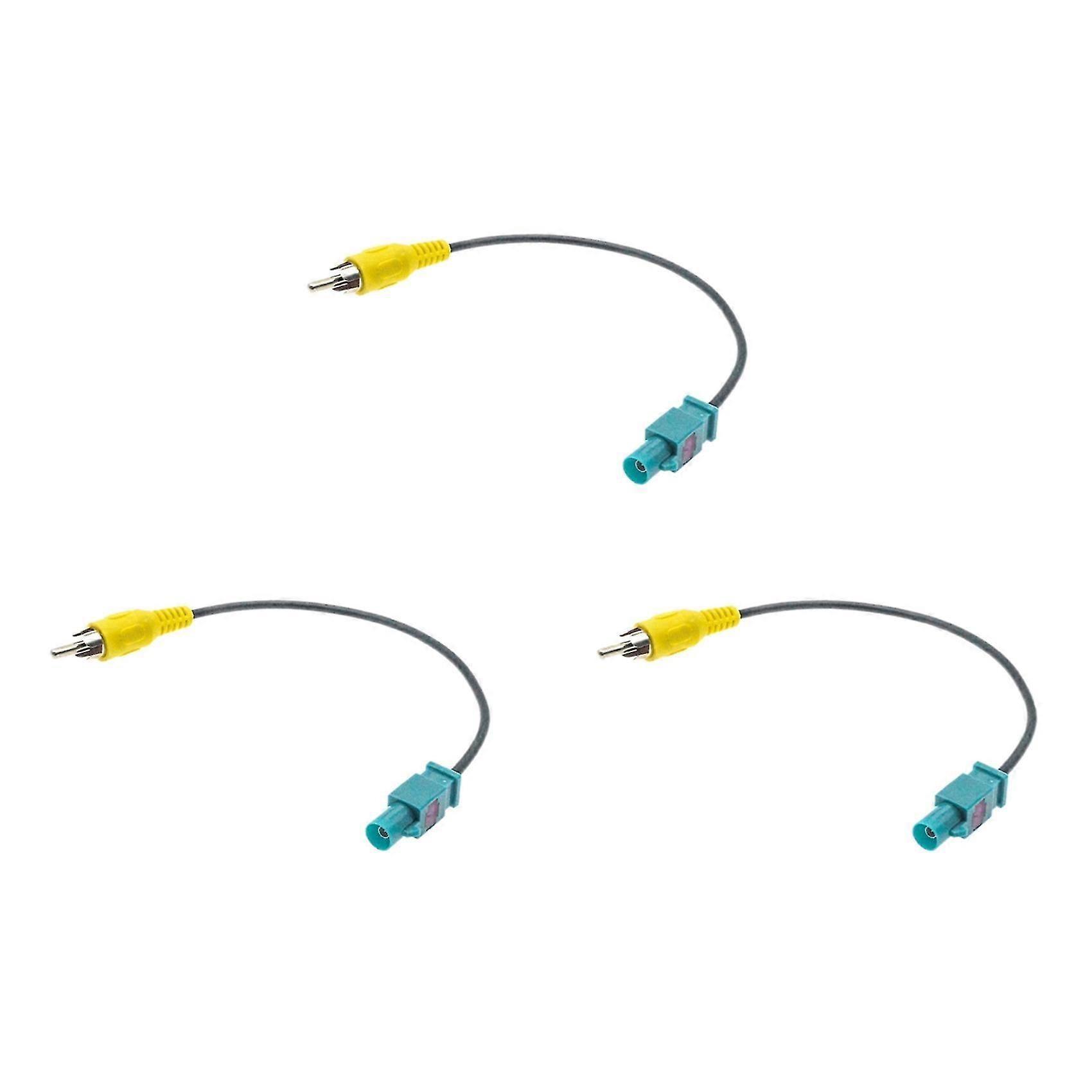 3X for Mercedes-Benz Rear View Camera Adapter Cable Fakra to RCA Connector Reversing Line Car Rear Sight Conversion Wire