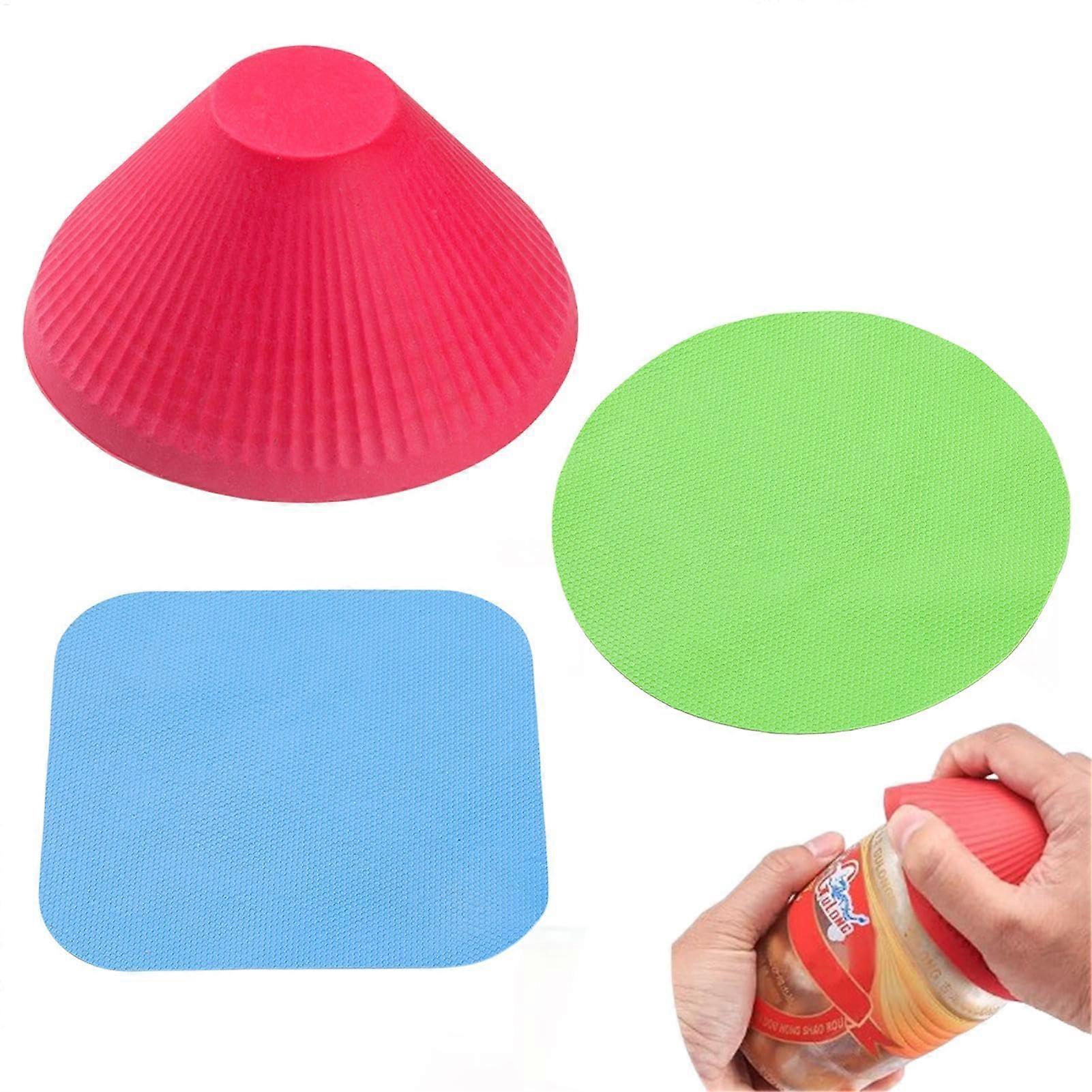 Rubber Jar Gripper Pads 3Piece NonSlip Jar Opener Grippers, Power Assisted Bottle Lid Openers for Seniors