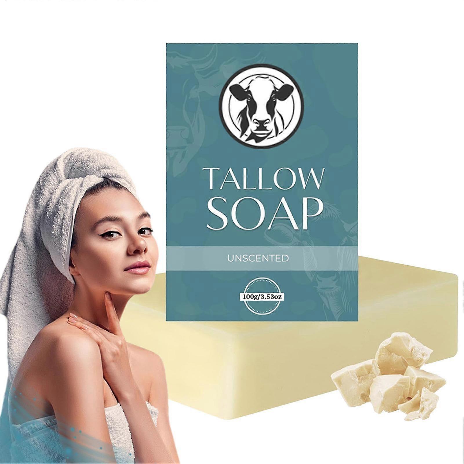 Cleansing Soap Facial Cleanser Beef Tallow Moisturizing Gentle Face Wash For Adults With Itchy Irritated Skin