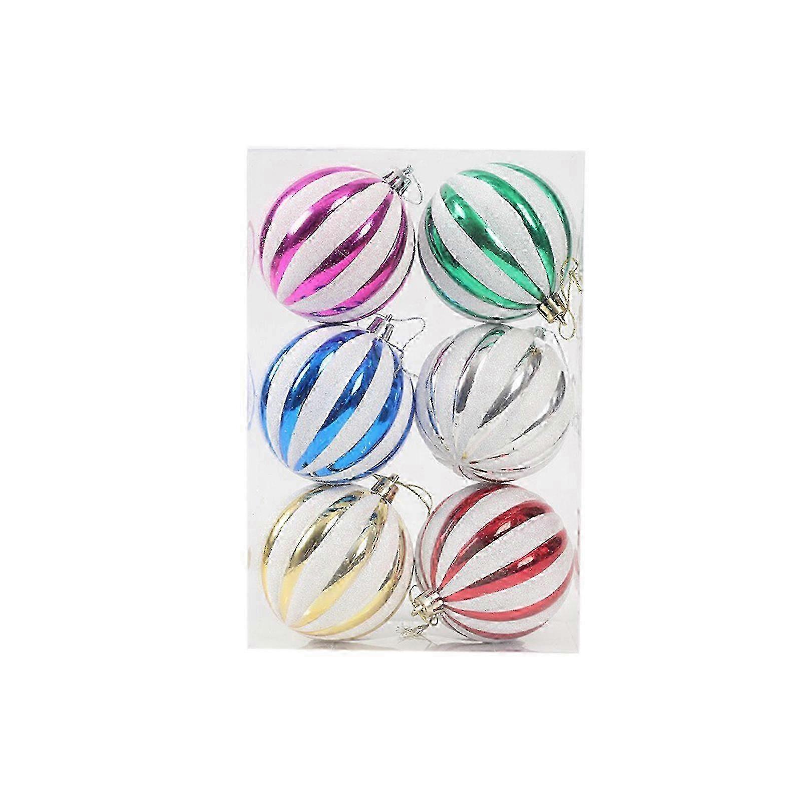 Christmas Hanging Balls Multicolor Movie Theme Ornament Set of 6 for Festive Trees and Parties