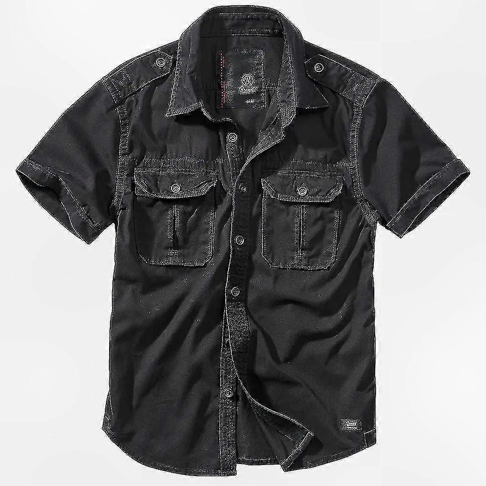 Erkekler ve Kadınlar için Retro Kısa Kollu Gömlek