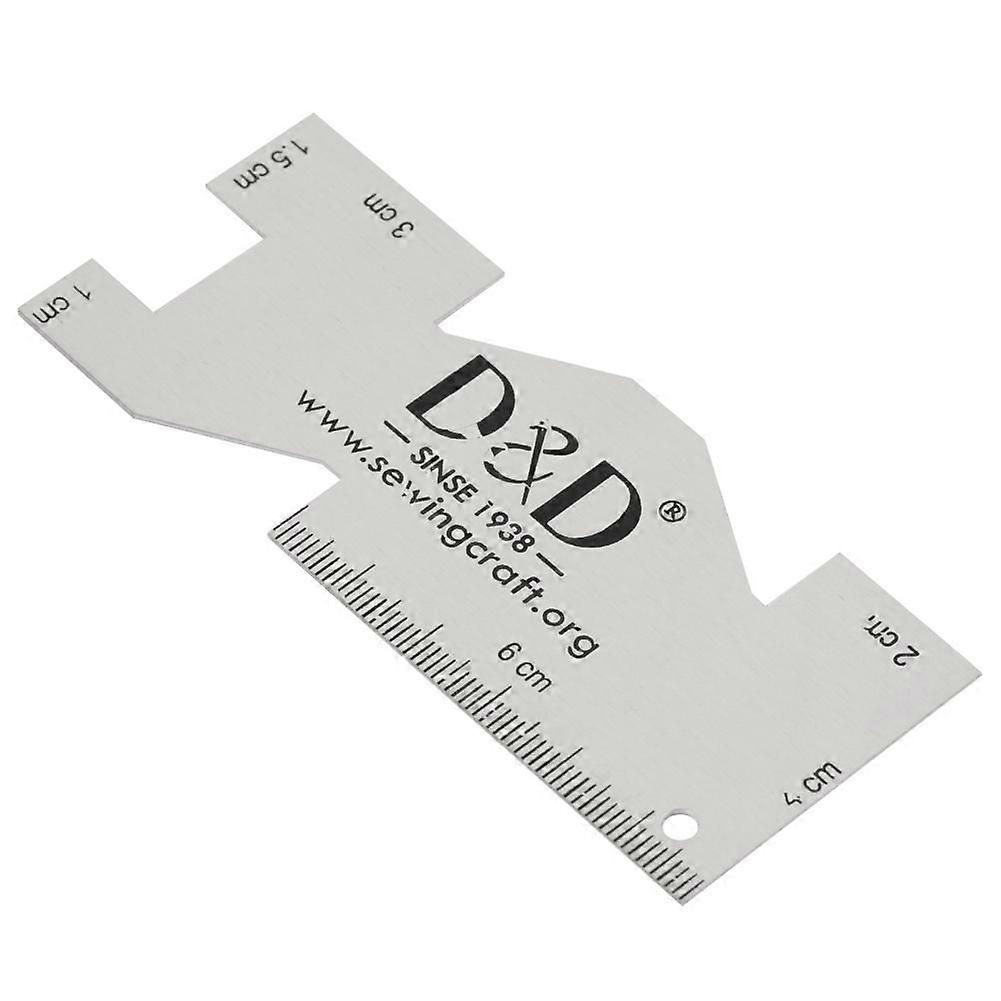 1Pcs Metal Measuring Gauge Quilting Ruler Sewing Tool Accessory