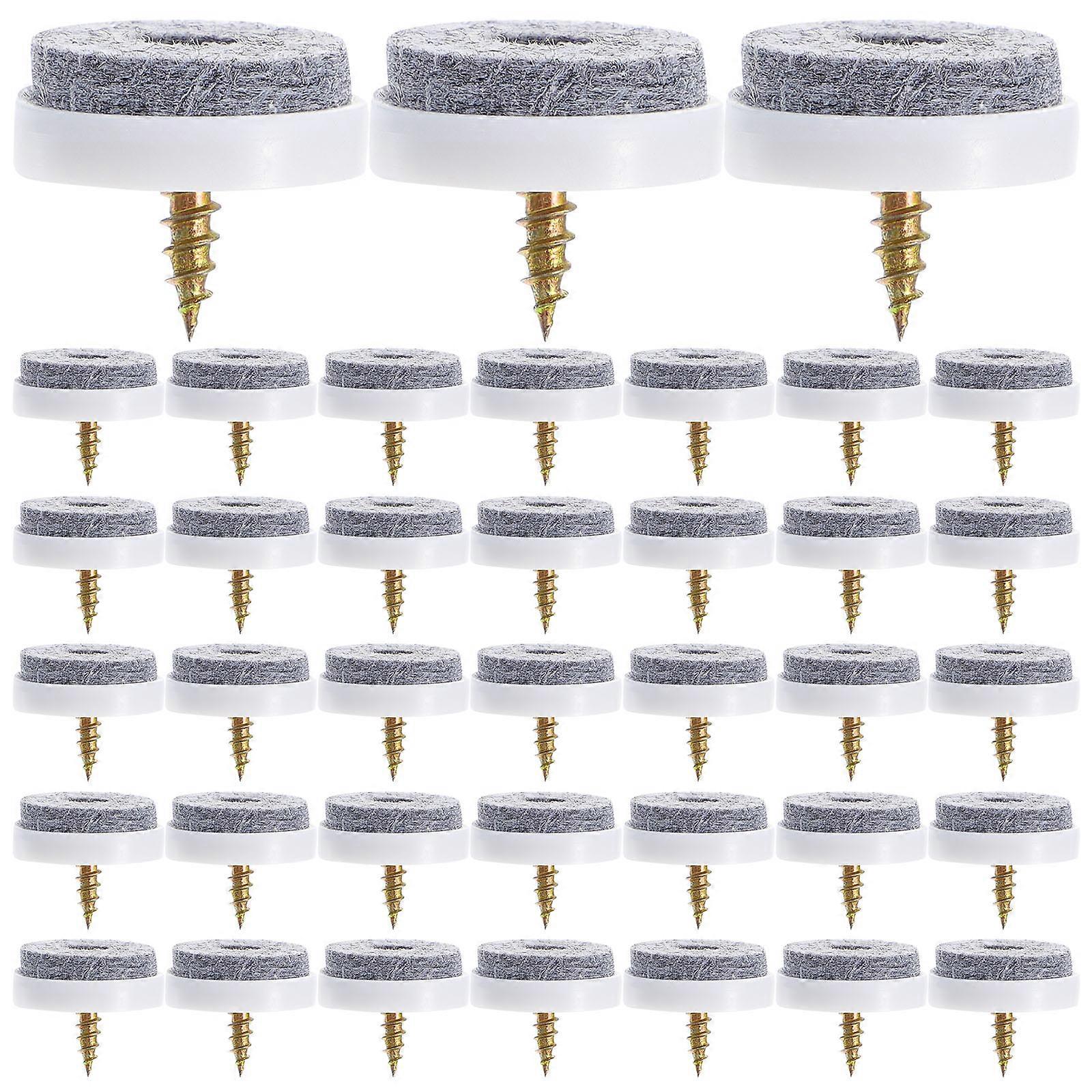 White Anti-Slip Table Feet Nails for Chair Feet Protection 50Pcs Set