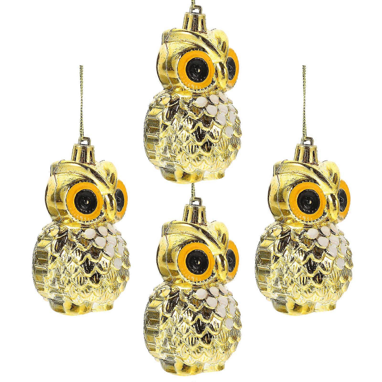 Christmas Tree Hanging Ornament Featuring Owl Design with 8Pcs for Holiday