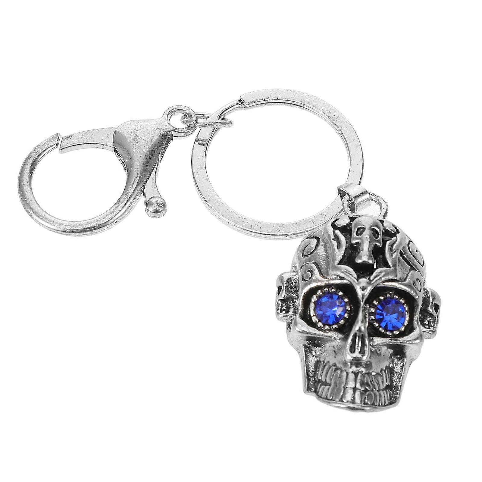 Skull Keychain for Decoration 4Pcs Retro Key Chain Vintage Alloy Keyring