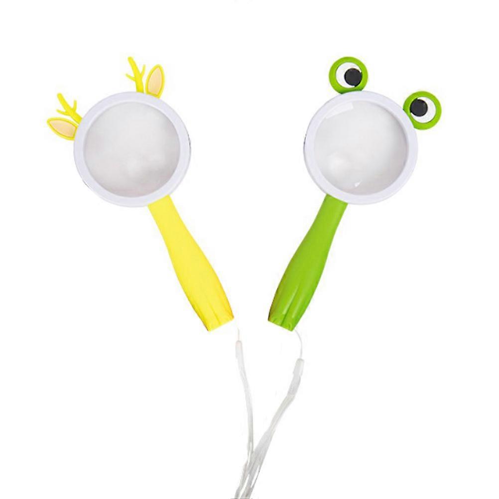 Kids Magnifying Glass Education Handheld Magnifiers for 4Pcs Cartoon Toys